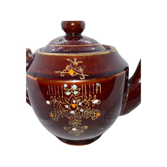 Vintage MCM Japanese Hand-painted Tea Pot Set: Antique: Antiquities - Picture 3 of 10